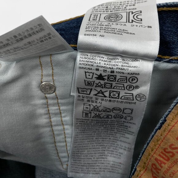 Levi's 505 Men's Straight Leg Blue Denim Jeans Mid-Rise Regular Fit 38x32 - Picture 13 of 16